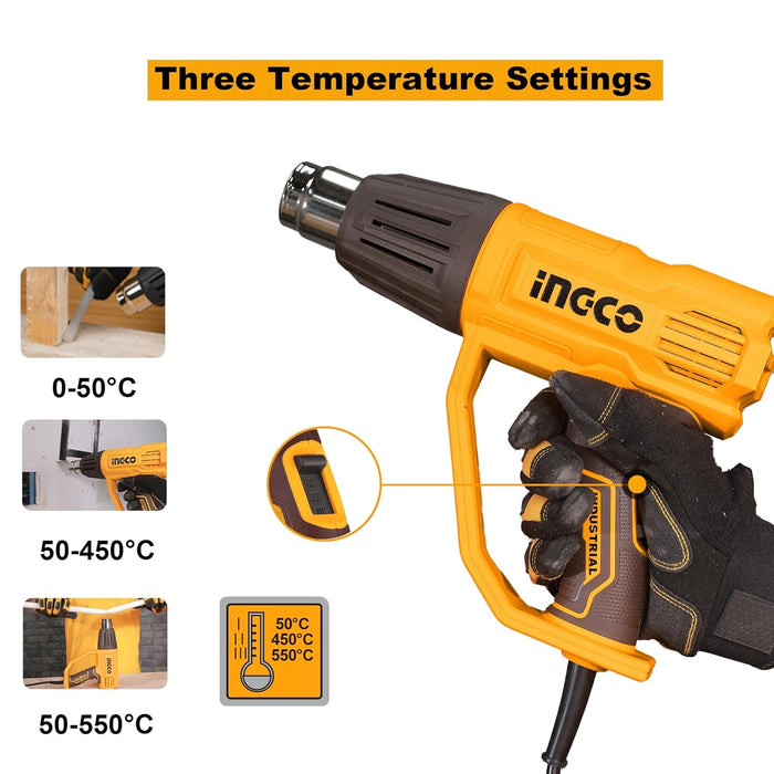 INGCO 2000W Heat Gun,50/450°C/550°C