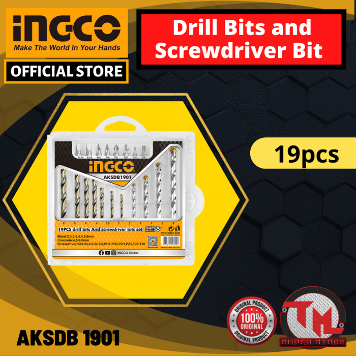 SPARES BITS DRILL BITS 1901 INGCO